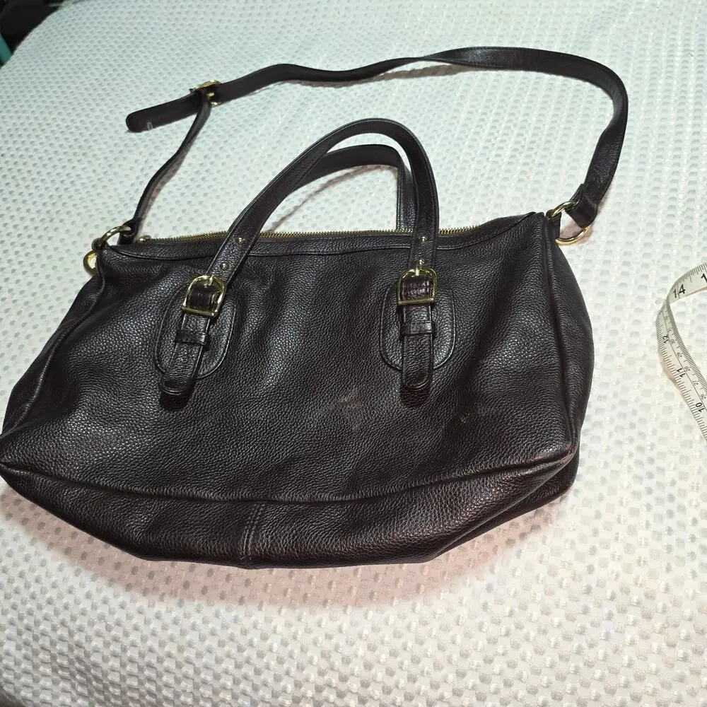 ONNA EHRLICH DERIN LEATHER SHOULDER BAG WITH CROSSBODY STRAP